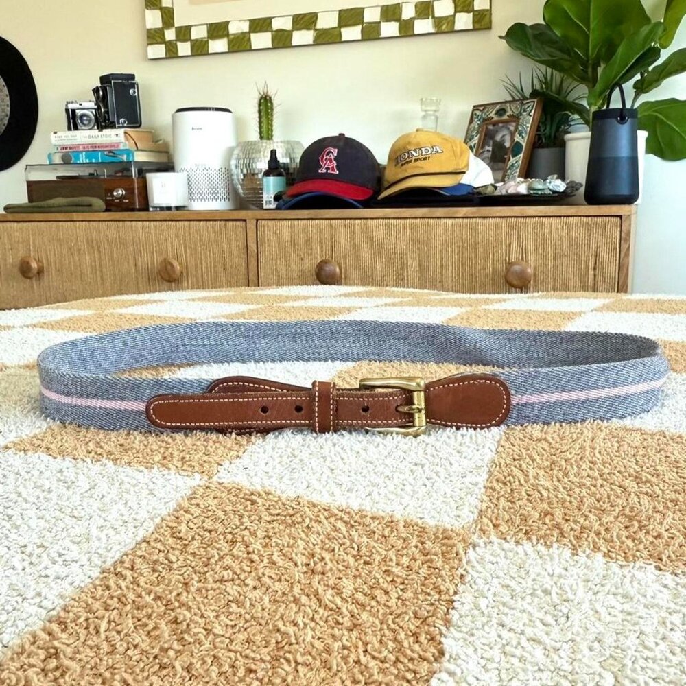 DOONEY & BOURKE GREY BROWN THIN BELT SIZE 32
